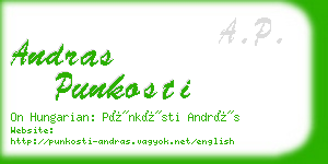 andras punkosti business card